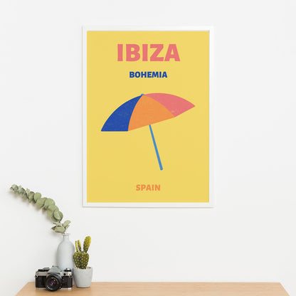 Wes Co Gallery Poster Ibiza Bohemia Yellow Spain Colorful Travel 16 x 20" Home Goods - Travel Illustrations Edge to edge Art Print