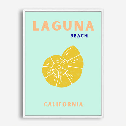 Wes Co Gallery Poster Laguna Beach Calirfornia Colorful Travel 5 x 7" Home Goods - Travel Illustrations Edge to edge Art Print