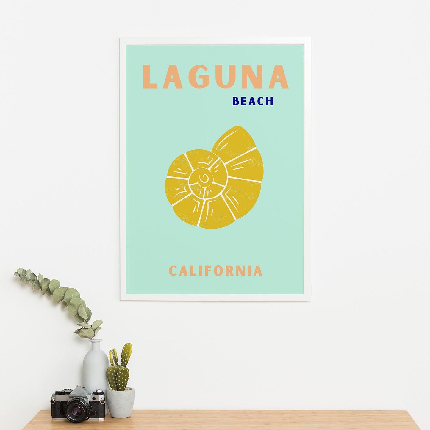 Wes Co Gallery Poster Laguna Beach Calirfornia Colorful Travel 16 x 20" Home Goods - Travel Illustrations Edge to edge Art Print