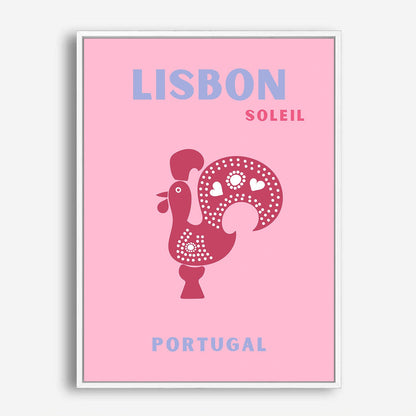 Wes Co Gallery Poster Lisbon Portugal Colorful Travel 5 x 7" Home Goods - Travel Illustrations Edge to edge Art Print