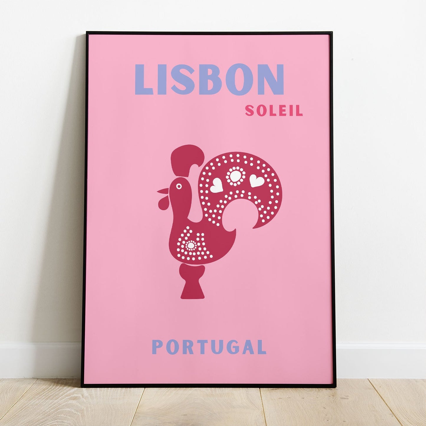 Wes Co Gallery Poster Lisbon Portugal Colorful Travel 8 x 10" Home Goods - Travel Illustrations Edge to edge Art Print