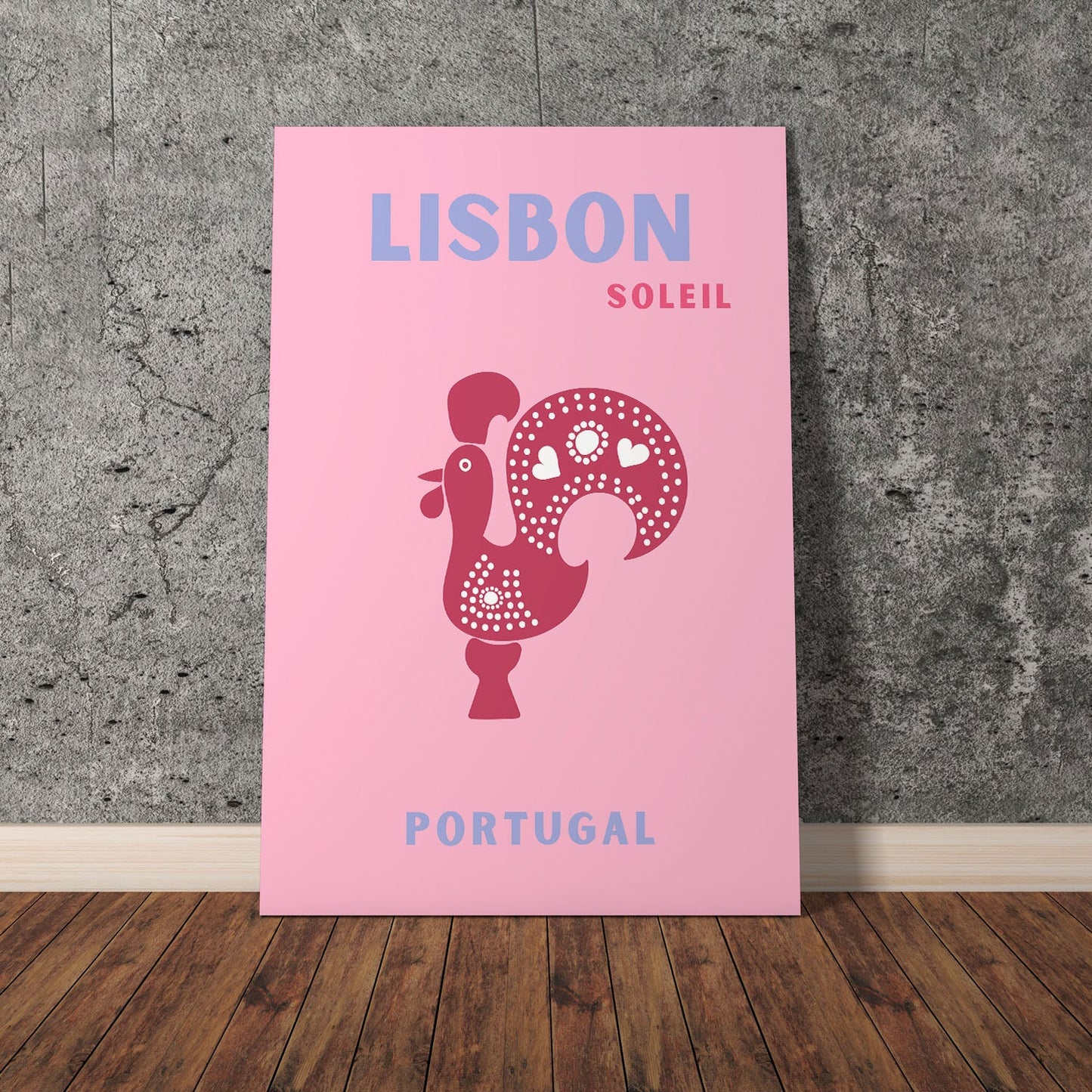 Wes Co Gallery Poster Lisbon Portugal Colorful Travel 11 x 17" Home Goods - Travel Illustrations Edge to edge Art Print