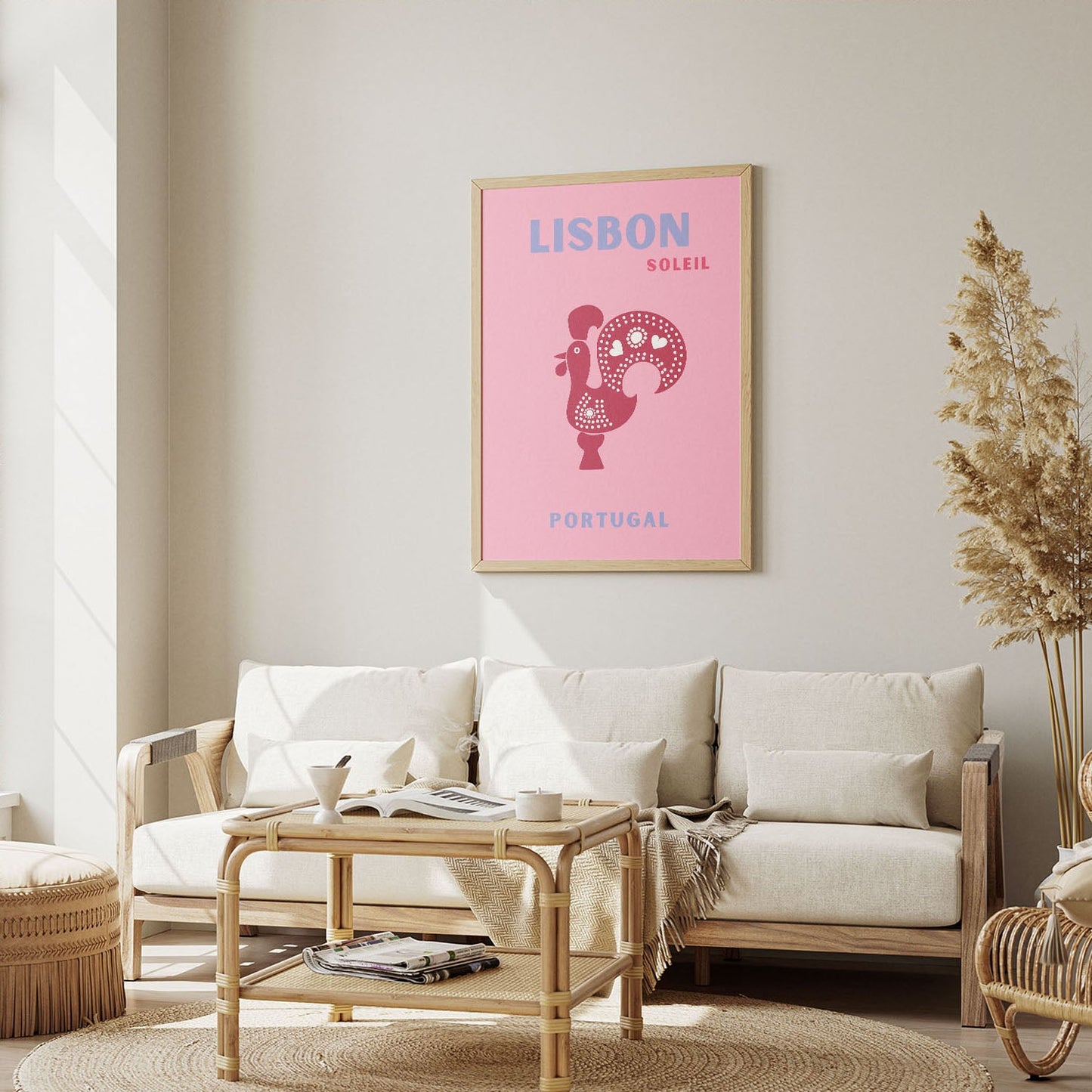 Wes Co Gallery Poster Lisbon Portugal Colorful Travel 12 x 16" Home Goods - Travel Illustrations Edge to edge Art Print