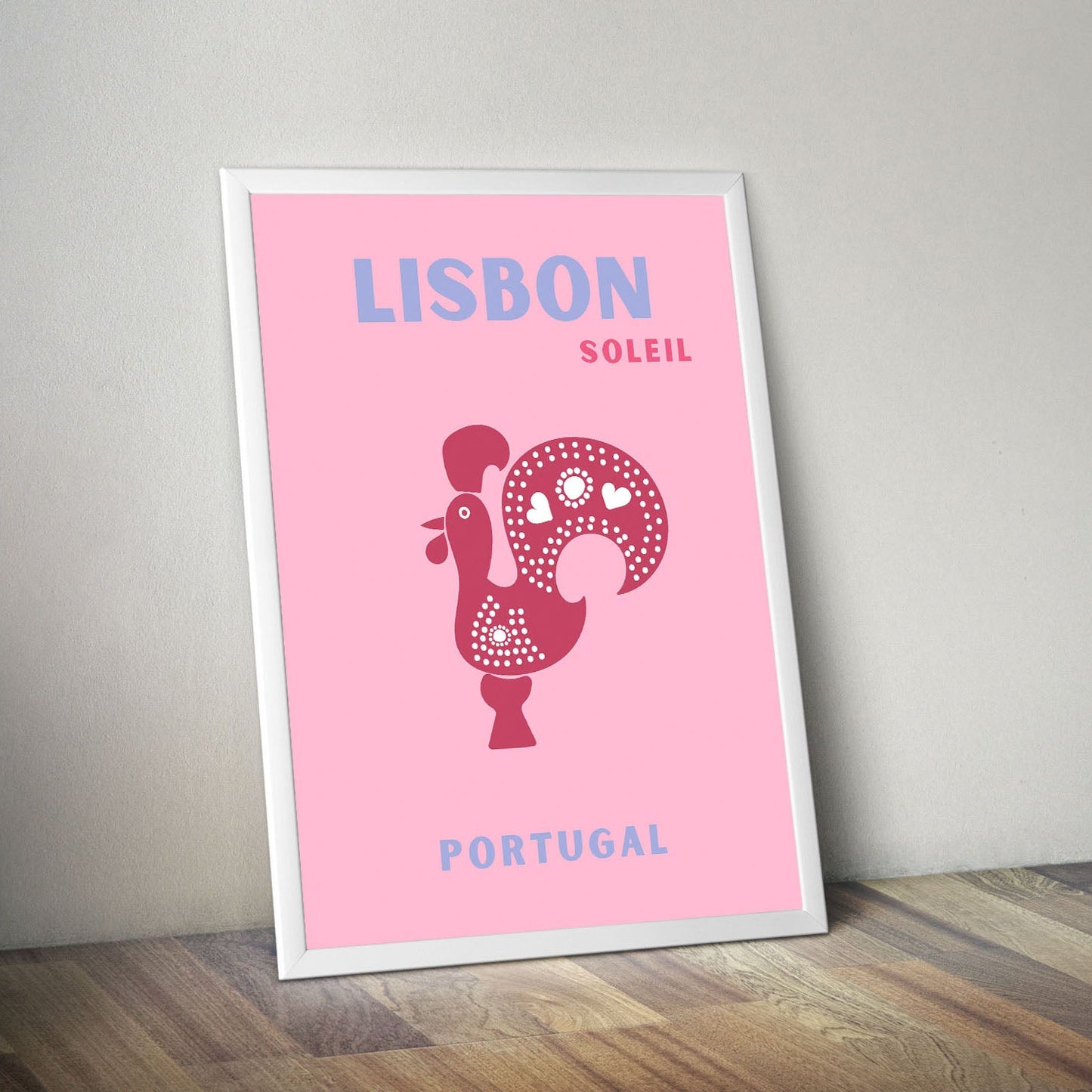 Wes Co Gallery Poster Lisbon Portugal Colorful Travel 16 x 20" Home Goods - Travel Illustrations Edge to edge Art Print