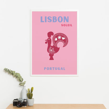 Wes Co Gallery Poster Lisbon Portugal Colorful Travel 16 x 20" Home Goods - Travel Illustrations Edge to edge Art Print