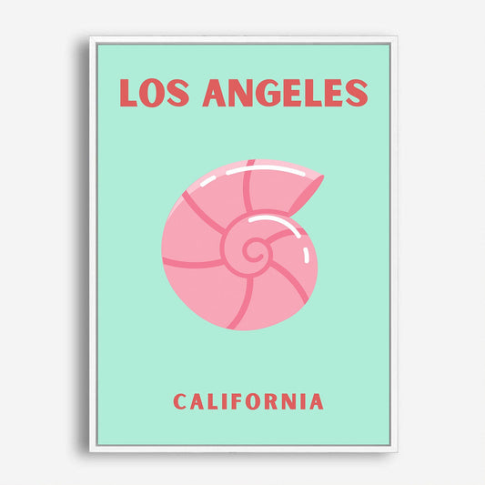 Wes Co Gallery Poster Los Angeles California Colorful Travel 5 x 7" Home Goods - Travel Illustrations Edge to edge Art Print