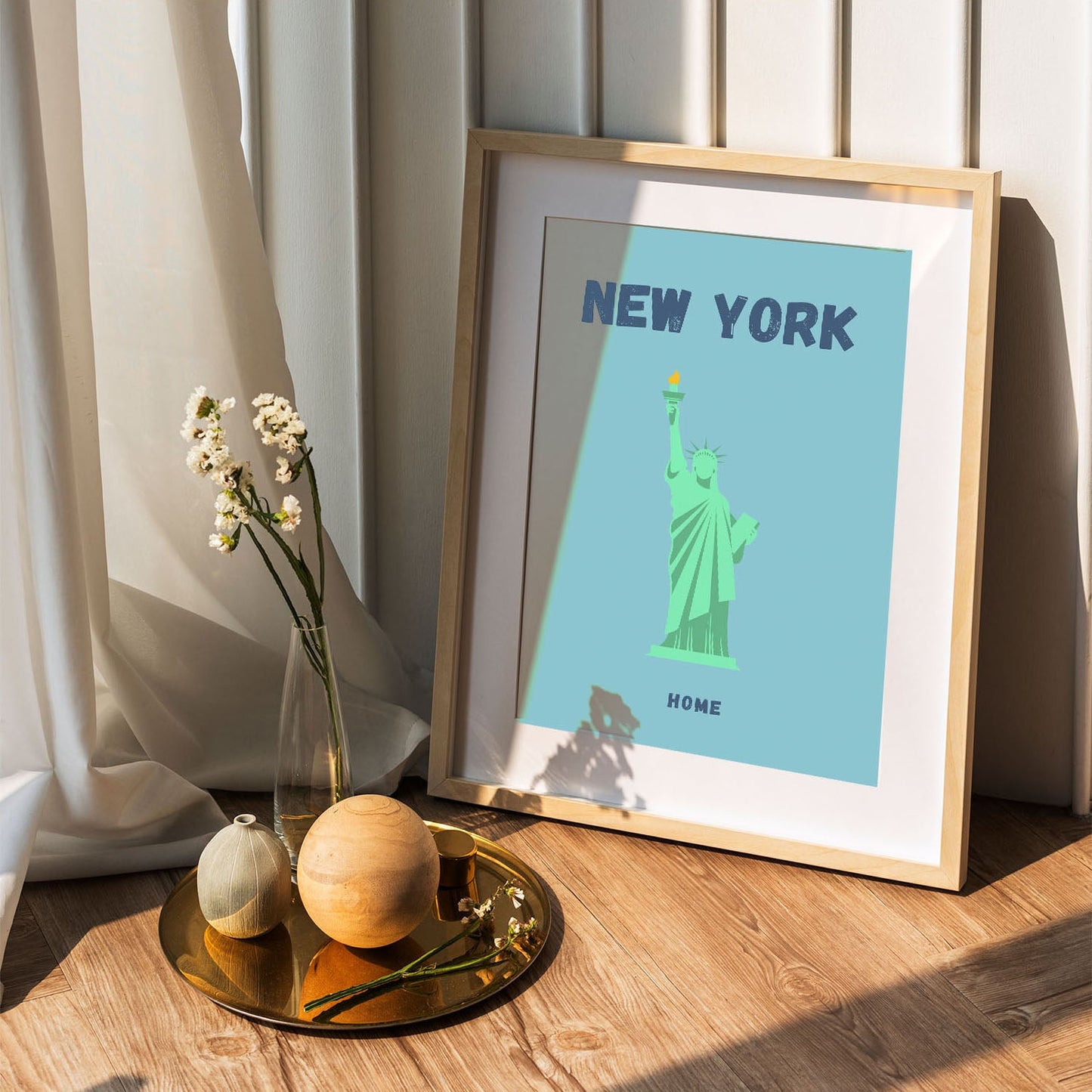 Wes Co Gallery Poster New York Colorful Travel 5 x 7" Home Goods - Travel Illustrations Edge to edge Art Print