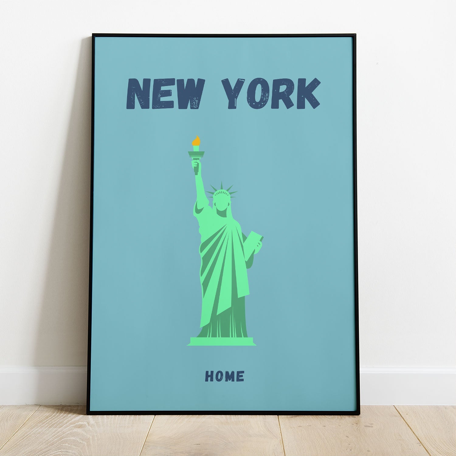 Wes Co Gallery Poster New York Colorful Travel 8 x 10" Home Goods - Travel Illustrations Edge to edge Art Print