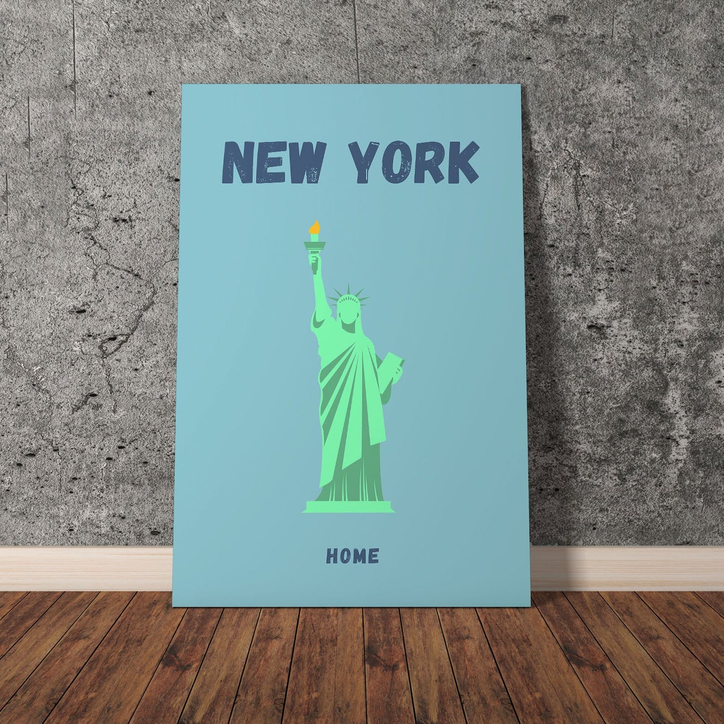 Wes Co Gallery Poster New York Colorful Travel 11 x 17" Home Goods - Travel Illustrations Edge to edge Art Print