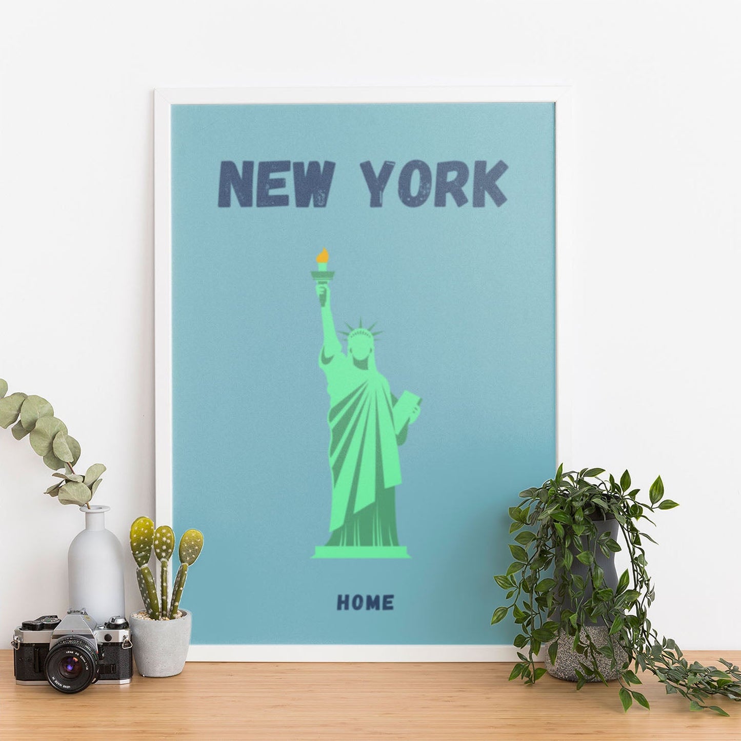 Wes Co Gallery Poster New York Colorful Travel 12 x 16" Home Goods - Travel Illustrations Edge to edge Art Print