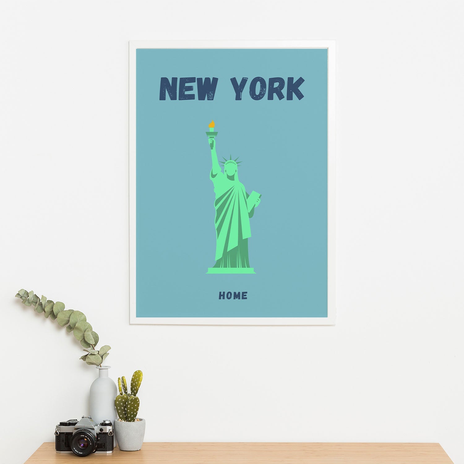 Wes Co Gallery Poster New York Colorful Travel 16 x 20" Home Goods - Travel Illustrations Edge to edge Art Print