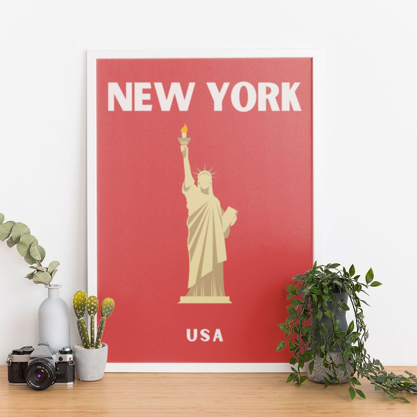 Wes Co Gallery Poster New York USA Colorful Travel 12 x 16" Home Goods - Travel Illustrations Edge to edge Art Print