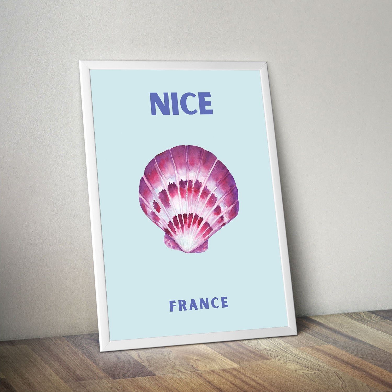 Wes Co Gallery Poster Nice France Colorful Travel 16 x 20" Home Goods - Travel Illustrations Edge to edge Art Print