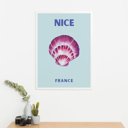 Wes Co Gallery Poster Nice France Colorful Travel 16 x 20" Home Goods - Travel Illustrations Edge to edge Art Print