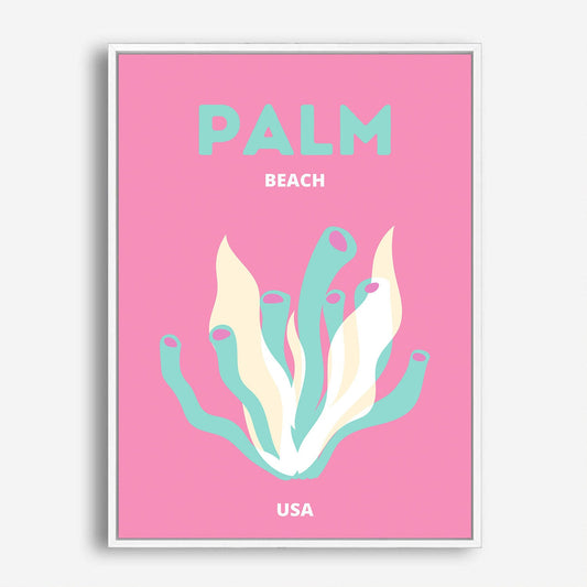 Wes Co Gallery Poster Palm Beach USA Colorful Travel.png 5 x 7" Home Goods - Travel Illustrations Edge to edge Art Print