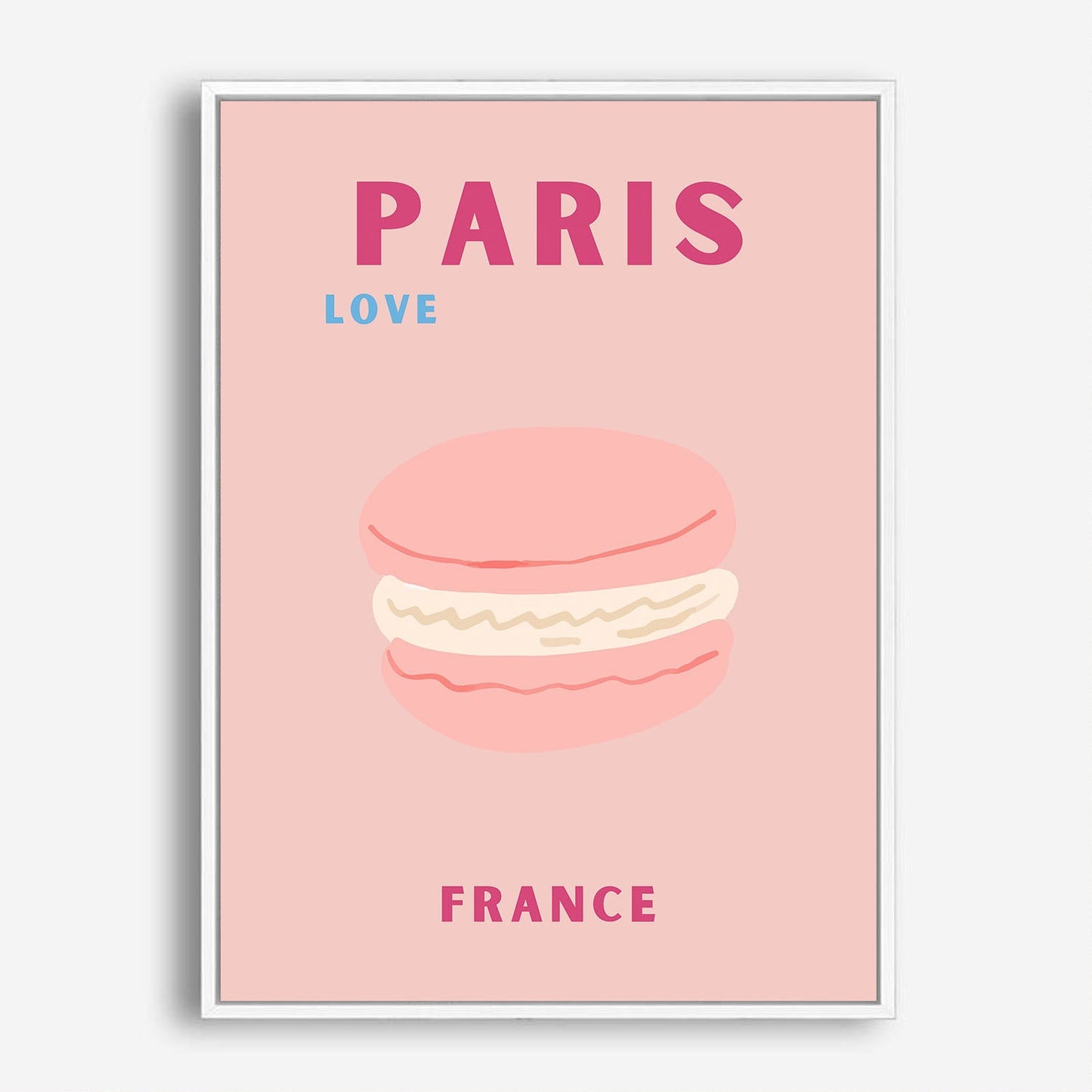 Wes Co Gallery Poster Paris Pink France Colorful Travel 5 x 7" Home Goods - Travel Illustrations Edge to edge Art Print