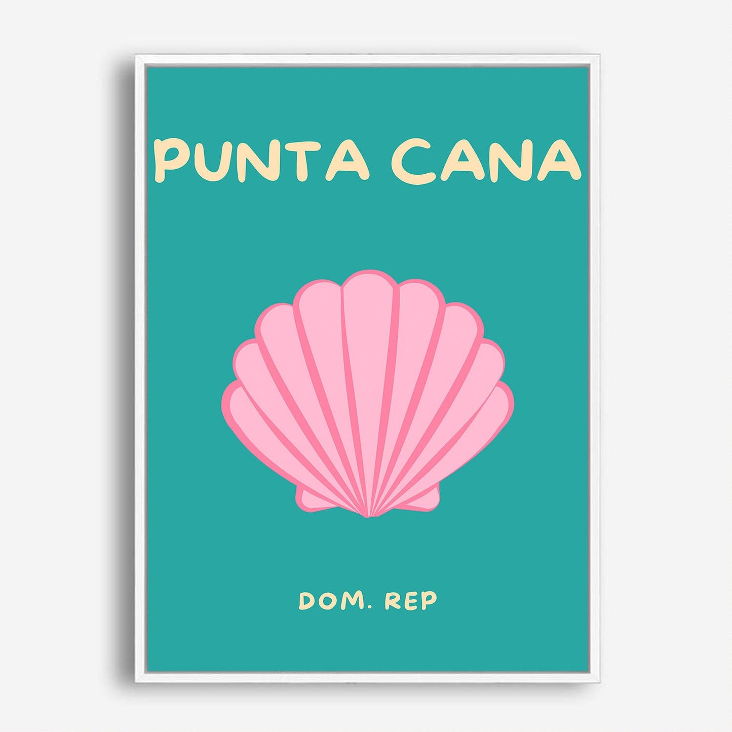 Wes Co Gallery Poster Punta Cana Colorful Travel 5 x 7" Home Goods - Travel Illustrations Edge to edge Art Print