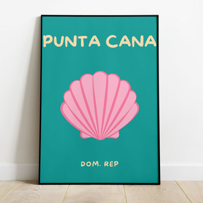 Wes Co Gallery Poster Punta Cana Colorful Travel 8 x 10" Home Goods - Travel Illustrations Edge to edge Art Print