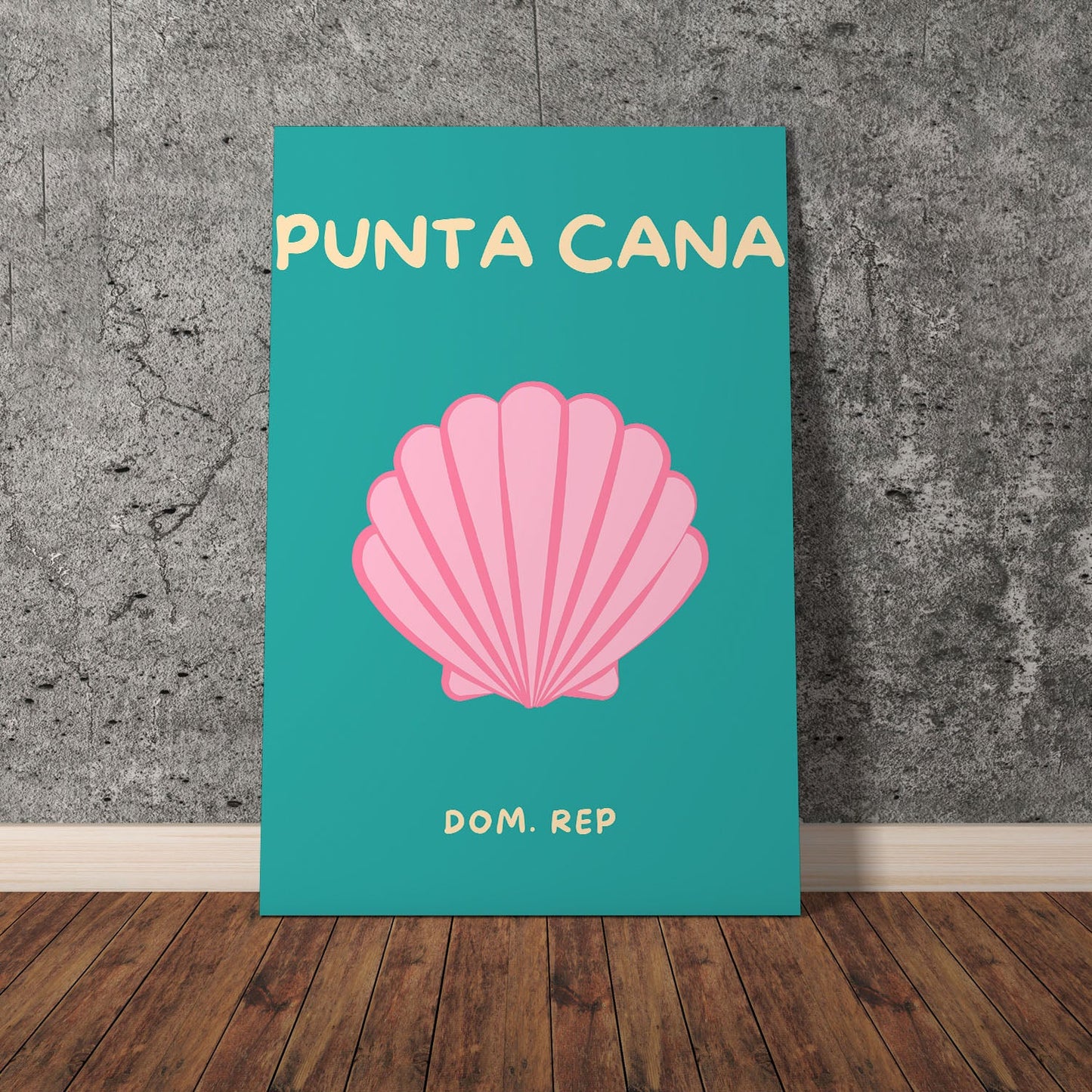 Wes Co Gallery Poster Punta Cana Colorful Travel 11 x 17" Home Goods - Travel Illustrations Edge to edge Art Print