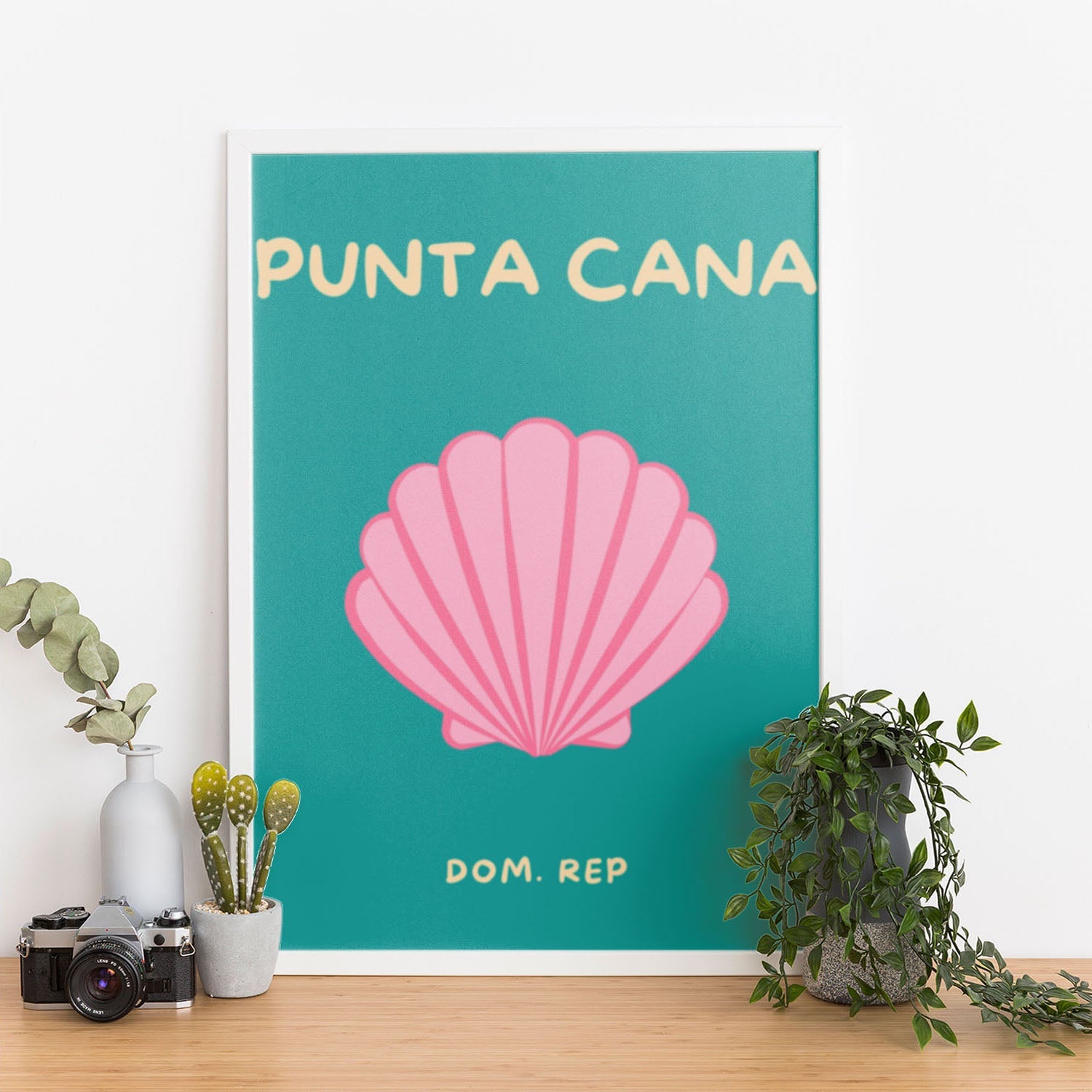 Wes Co Gallery Poster Punta Cana Colorful Travel 12 x 16" Home Goods - Travel Illustrations Edge to edge Art Print