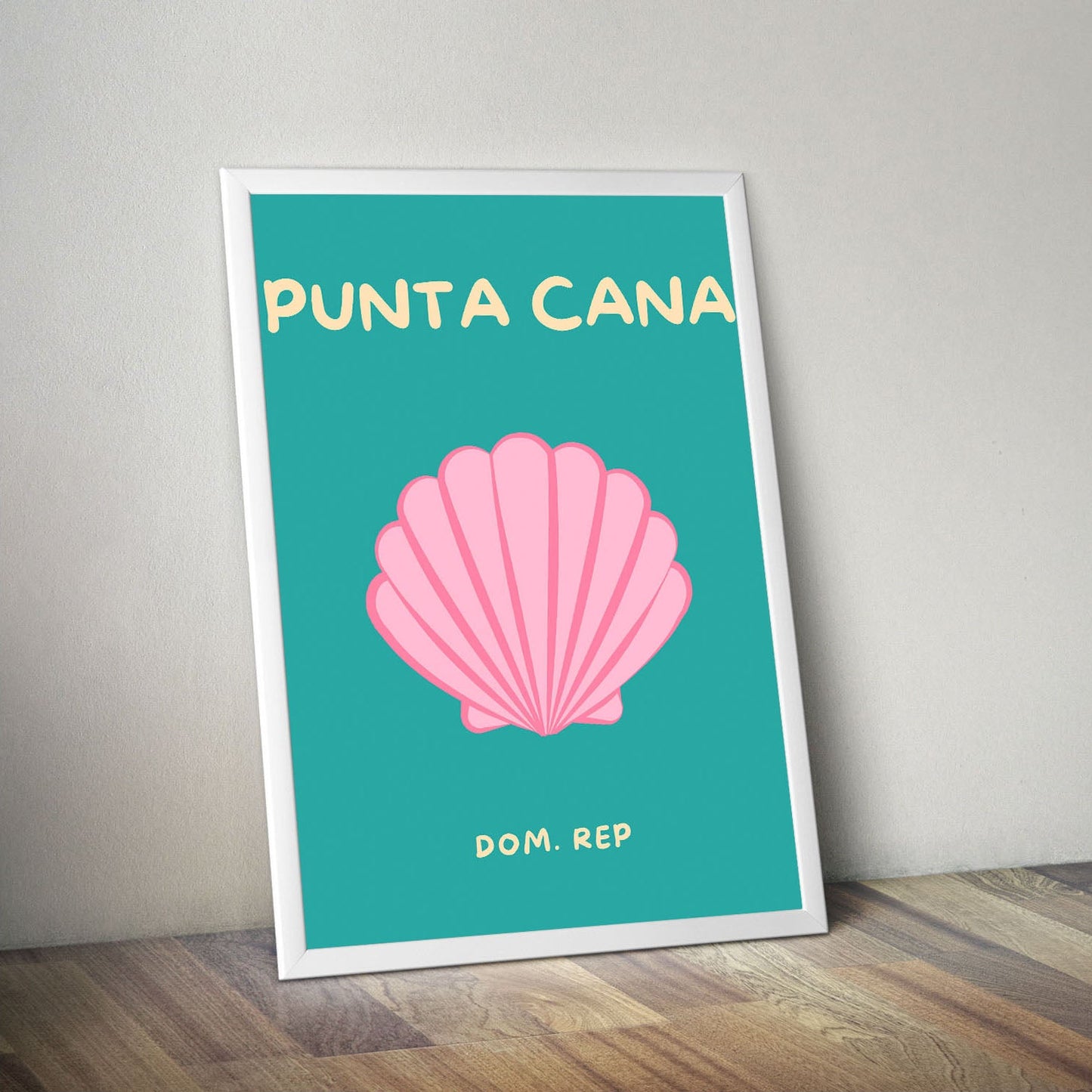 Wes Co Gallery Poster Punta Cana Colorful Travel 16 x 20" Home Goods - Travel Illustrations Edge to edge Art Print