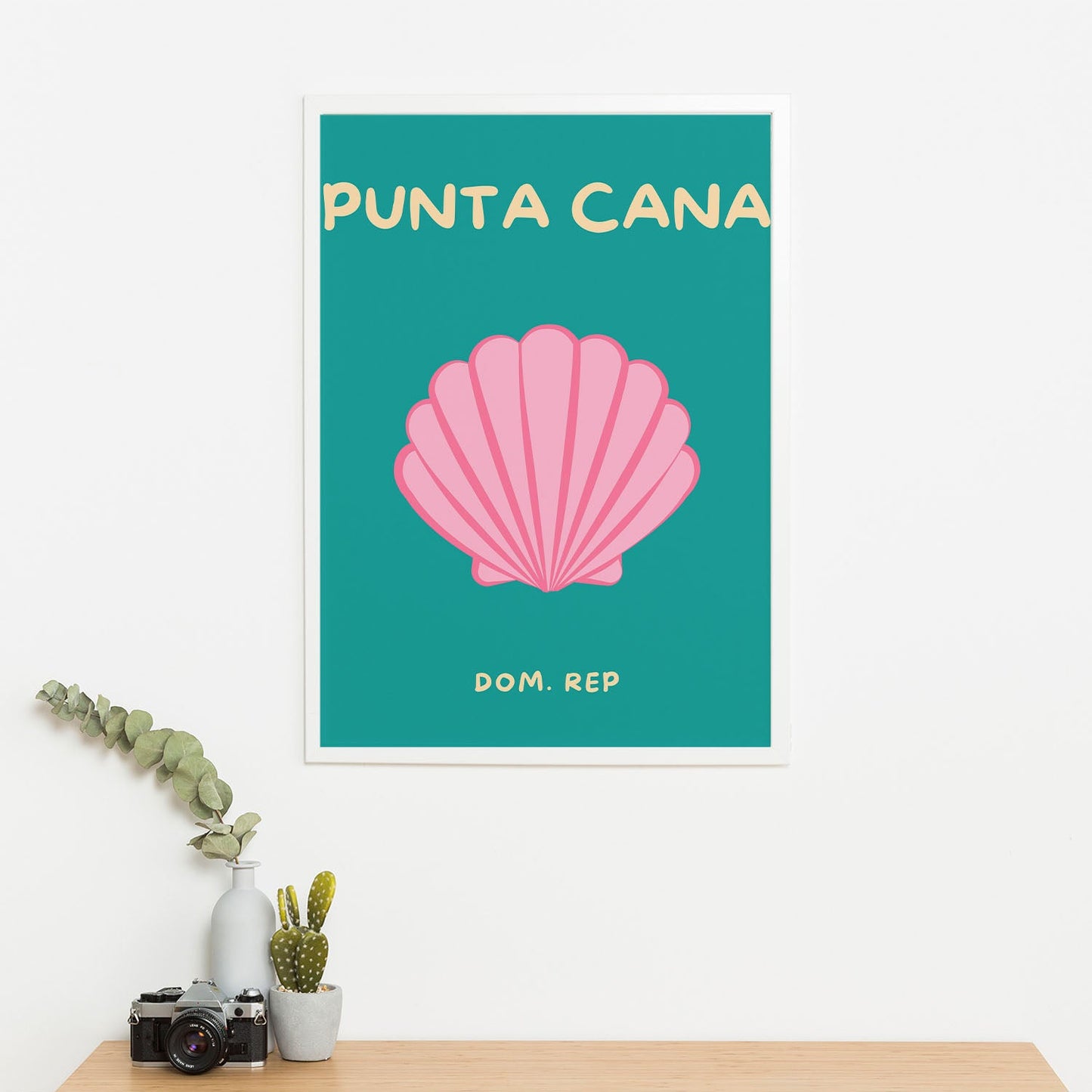 Wes Co Gallery Poster Punta Cana Colorful Travel 16 x 20" Home Goods - Travel Illustrations Edge to edge Art Print