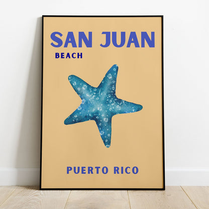 Wes Co Gallery Poster San Juan Puerto Rico Colorful Travel 8 x 10" Home Goods - Travel Illustrations Edge to edge Art Print