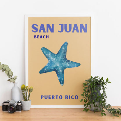 Wes Co Gallery Poster San Juan Puerto Rico Colorful Travel 12 x 16" Home Goods - Travel Illustrations Edge to edge Art Print