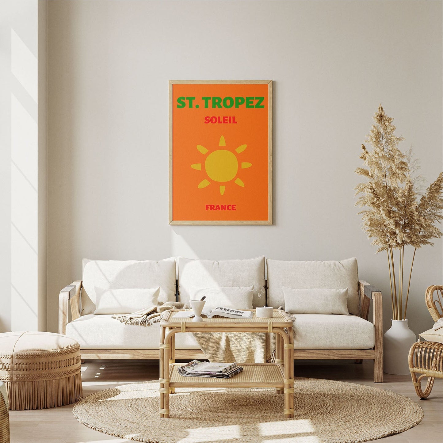 Wes Co Gallery Poster St Tropez Framce Colorful Travel 8 x 10" Home Goods - Travel Illustrations Edge to edge Art Print