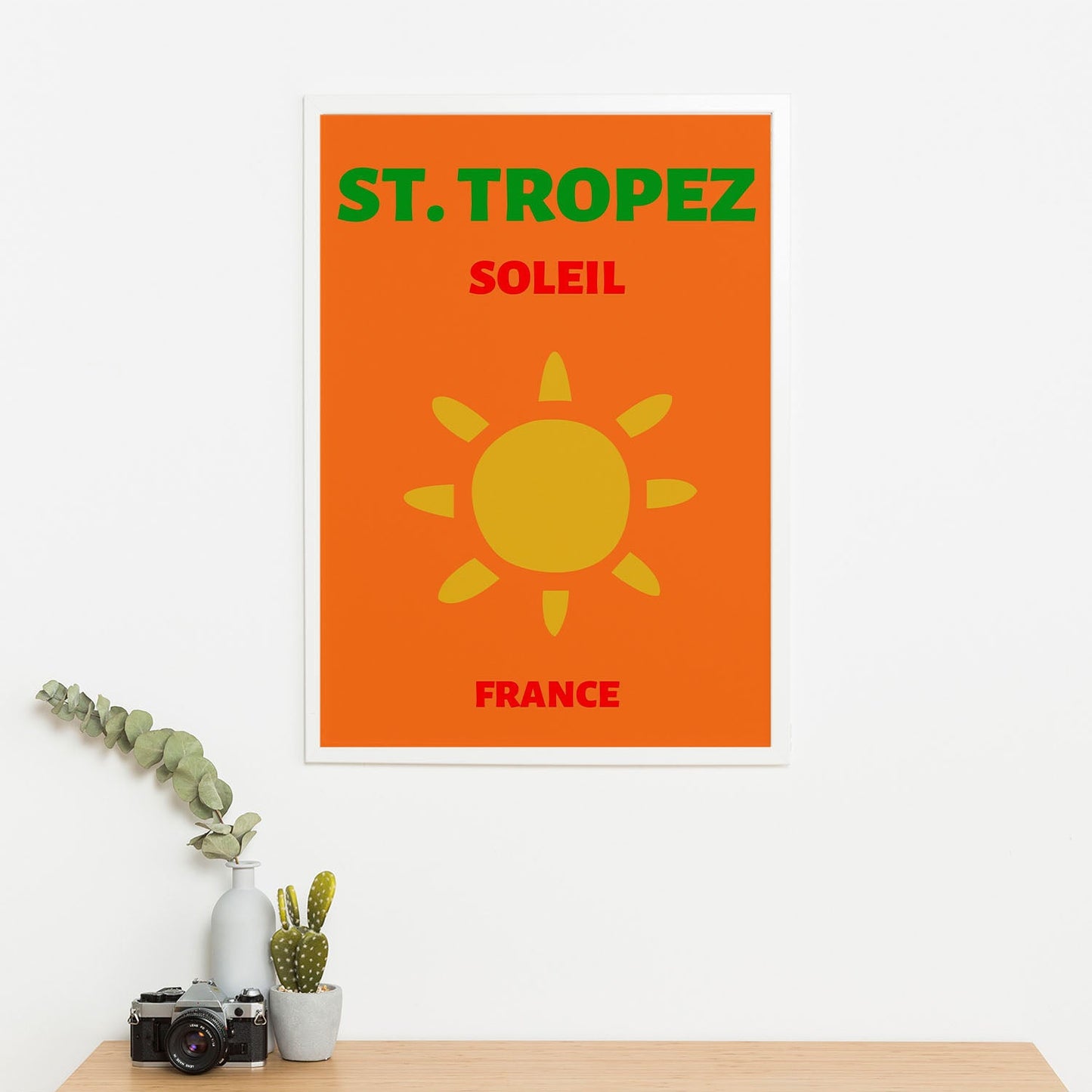 Wes Co Gallery Poster St Tropez Framce Colorful Travel 16 x 20" Home Goods - Travel Illustrations Edge to edge Art Print