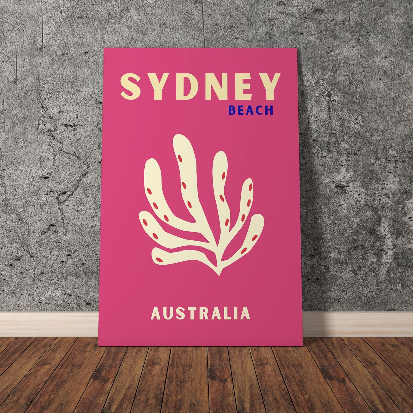 Wes Co Gallery Poster Sydney Beach Australia Colorful Travel 11 x 17" Home Goods - Travel Illustrations Edge to edge Art Print