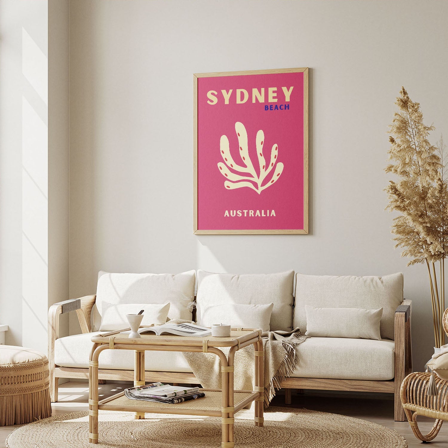 Wes Co Gallery Poster Sydney Beach Australia Colorful Travel 12 x 16" Home Goods - Travel Illustrations Edge to edge Art Print