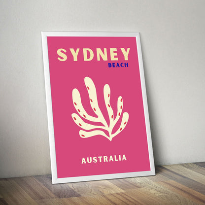 Wes Co Gallery Poster Sydney Beach Australia Colorful Travel 16 x 20" Home Goods - Travel Illustrations Edge to edge Art Print