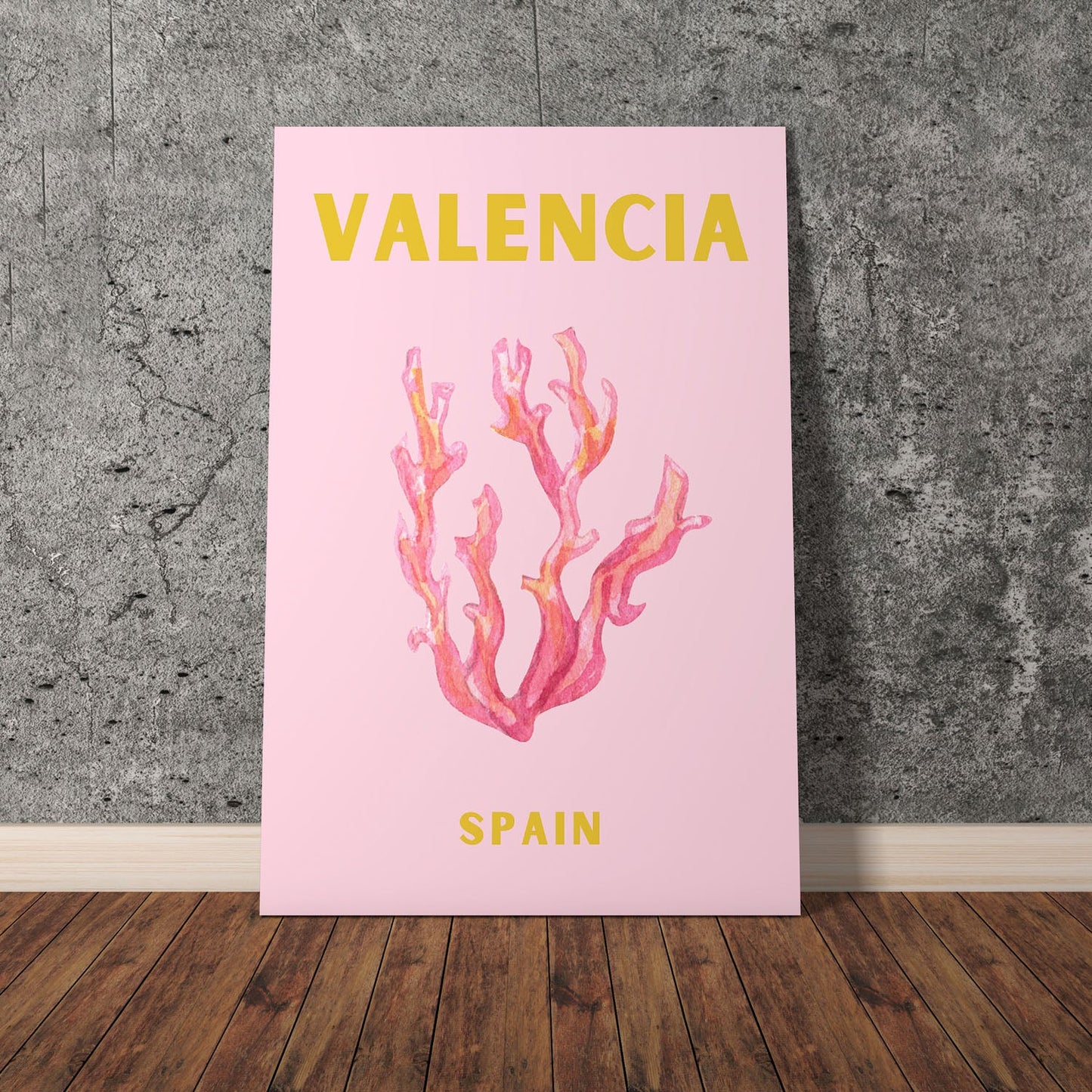 Wes Co Gallery Poster Valencia Spain Colorful Travel 11 x 17" Home Goods - Travel Illustrations Edge to edge Art Print