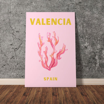 Wes Co Gallery Poster Valencia Spain Colorful Travel 11 x 17" Home Goods - Travel Illustrations Edge to edge Art Print