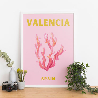 Wes Co Gallery Poster Valencia Spain Colorful Travel 12 x 16" Home Goods - Travel Illustrations Edge to edge Art Print
