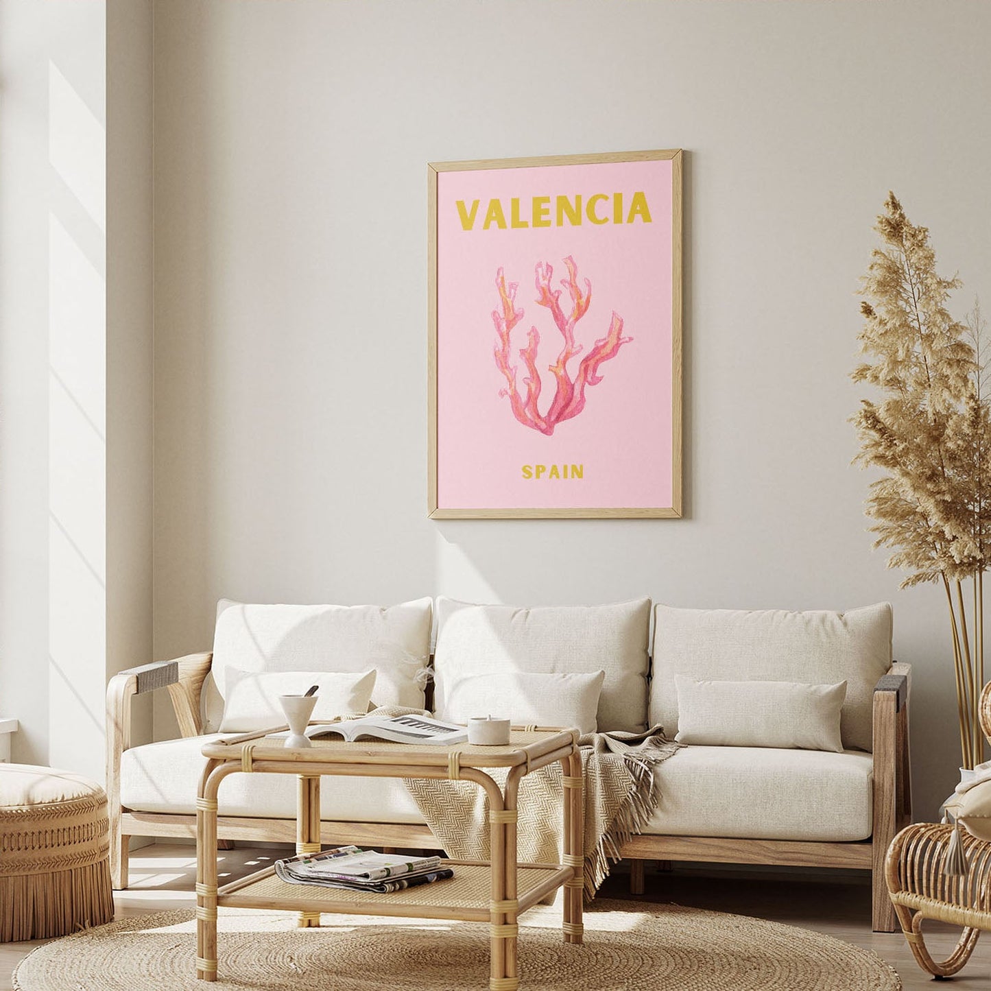 Wes Co Gallery Poster Valencia Spain Colorful Travel 12 x 16" Home Goods - Travel Illustrations Edge to edge Art Print