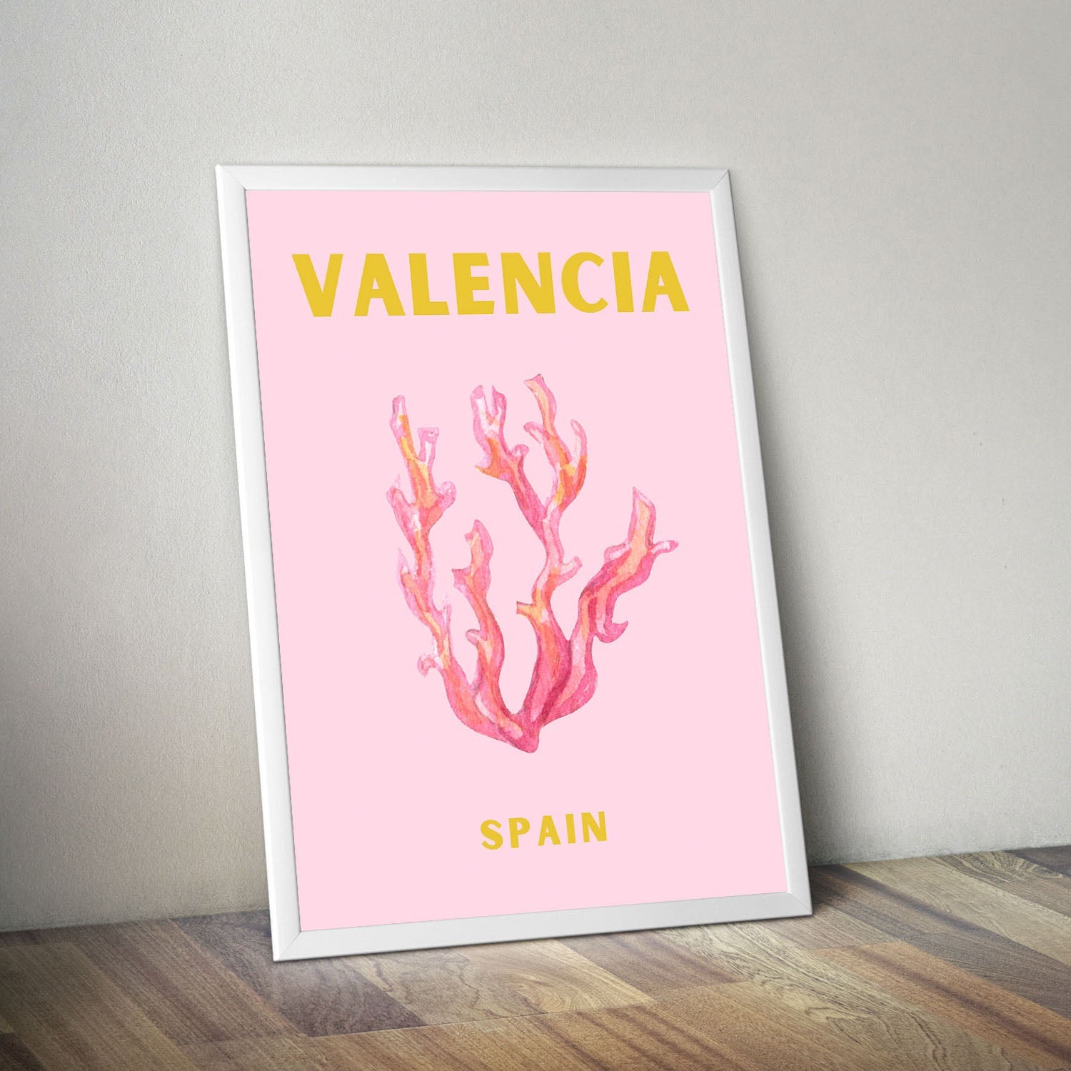 Wes Co Gallery Poster Valencia Spain Colorful Travel 16 x 20" Home Goods - Travel Illustrations Edge to edge Art Print