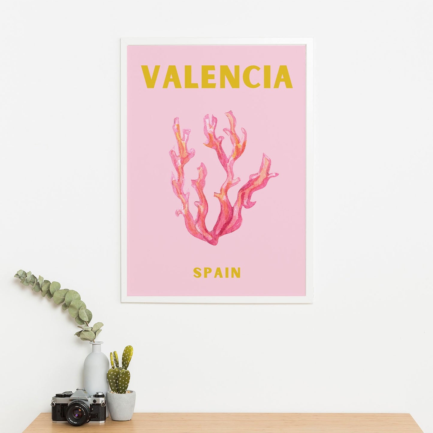 Wes Co Gallery Poster Valencia Spain Colorful Travel 16 x 20" Home Goods - Travel Illustrations Edge to edge Art Print
