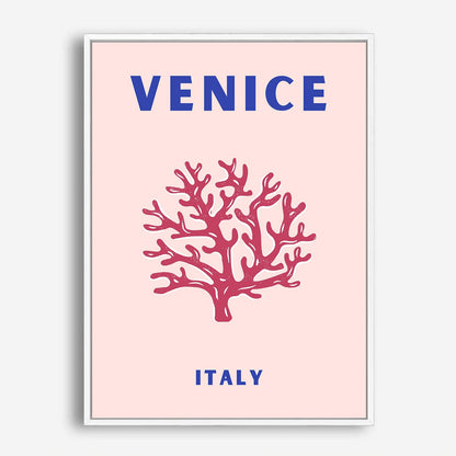 Wes Co Gallery Poster Venice Pink Italy Colorful Travel 5 x 7" Home Goods - Travel Illustrations Edge to edge Art Print