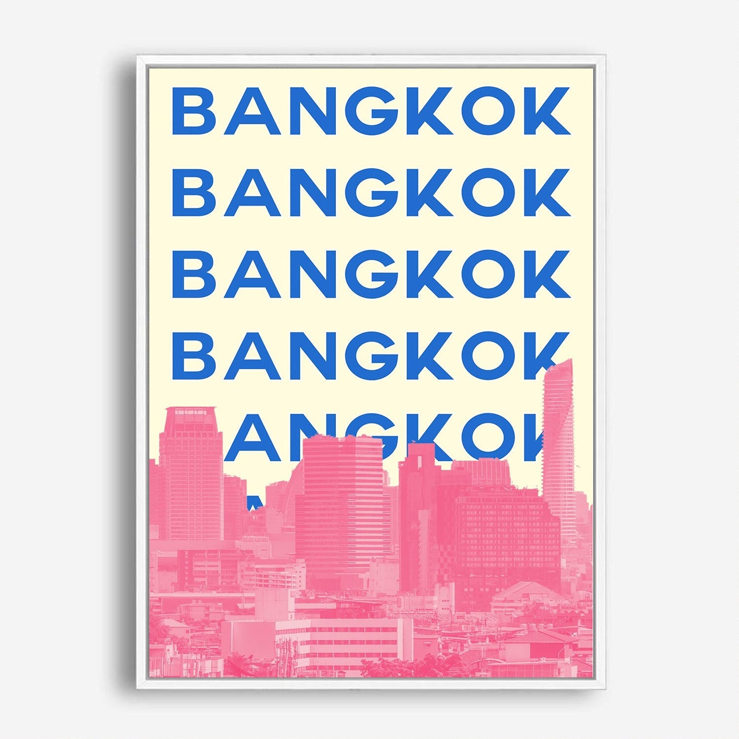 Wes Co Gallery Poster Bangkok City Colorful Travel 5 x 7" Home Goods - Travel Illustrations Edge to edge Art Print