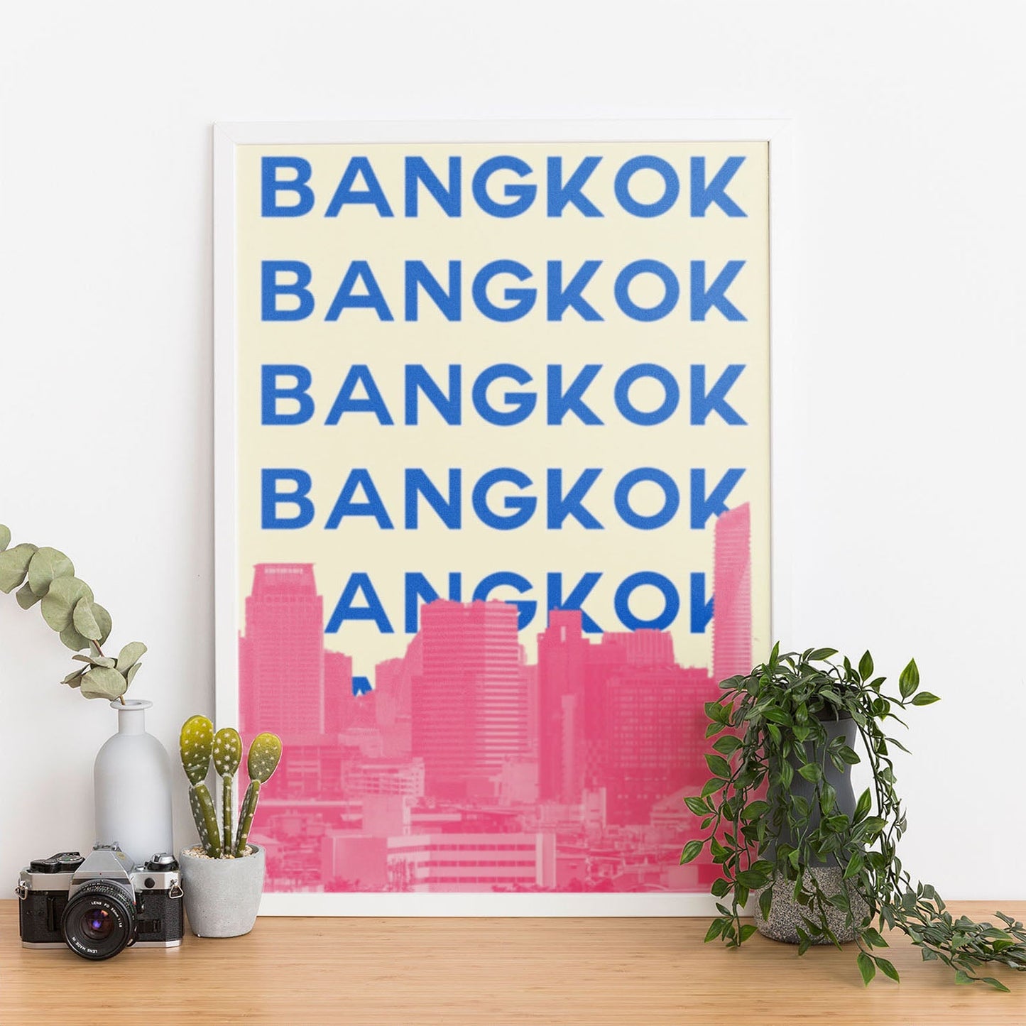 Wes Co Gallery Poster Bangkok City Colorful Travel 12 x 16" Home Goods - Travel Illustrations Edge to edge Art Print