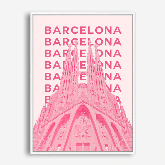 Wes Co Gallery Poster Barcelona City Colorful Travel 5 x 7" Home Goods - Travel Illustrations Edge to edge Art Print