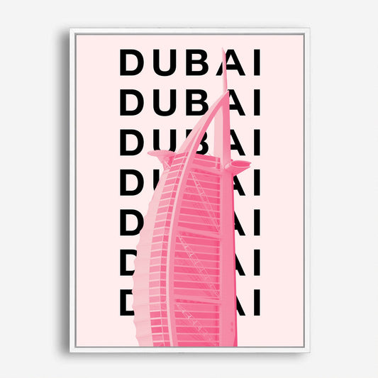 Wes Co Gallery Poster Dubai City Colorful Travel 5 x 7" Home Goods - Travel Illustrations Edge to edge Art Print