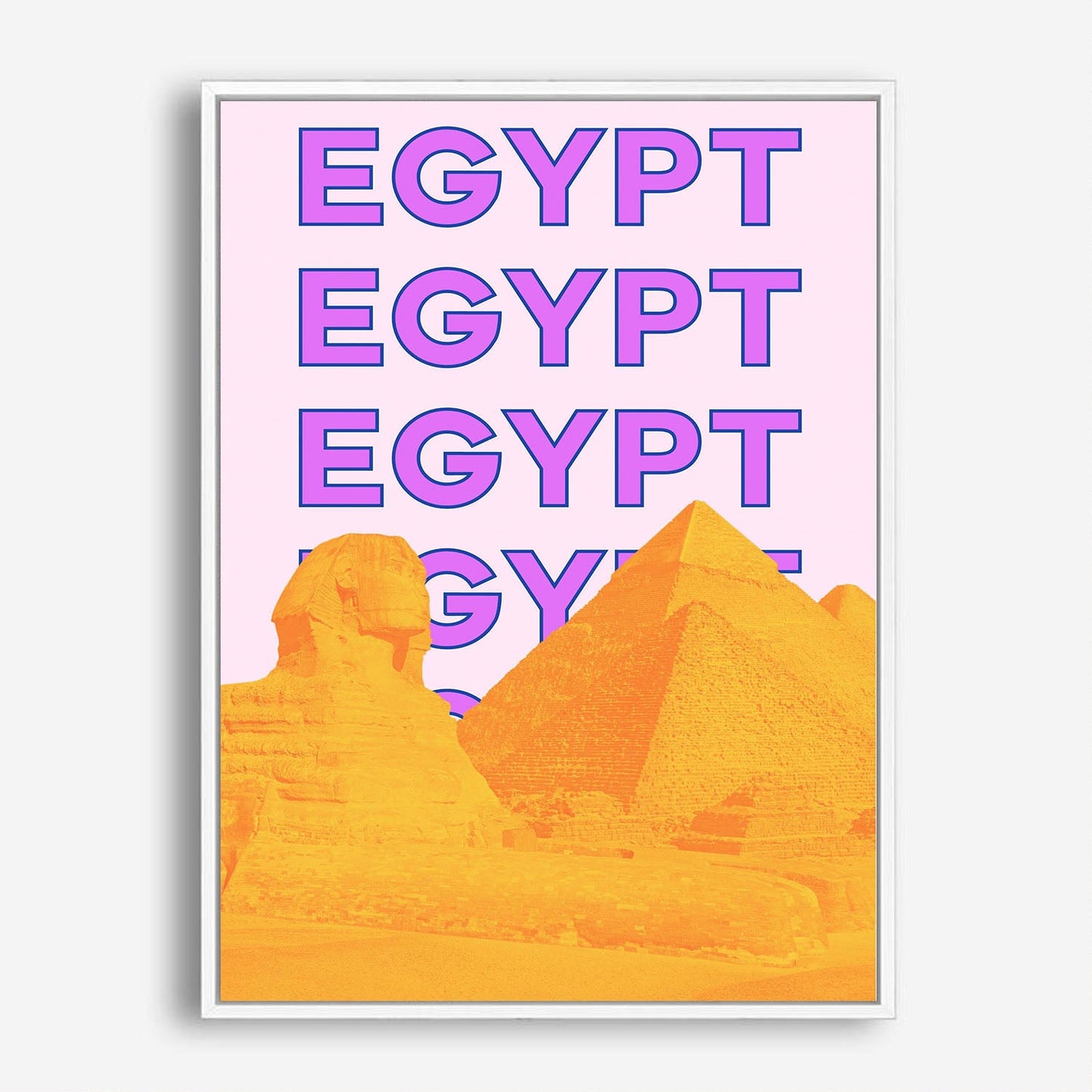 Wes Co Gallery Poster Egypt City Colorful Travel 5 x 7" Home Goods - Travel Illustrations Edge to edge Art Print