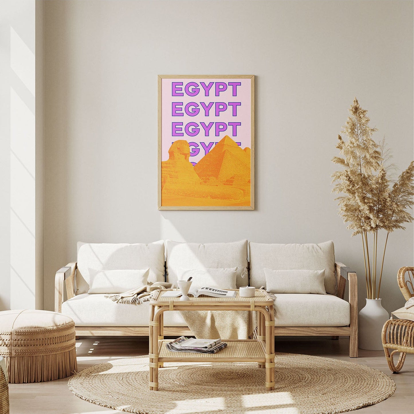 Wes Co Gallery Poster Egypt City Colorful Travel 8 x 10" Home Goods - Travel Illustrations Edge to edge Art Print