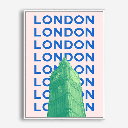 Wes Co Gallery Poster London Big Ben City Colorful Travel 5 x 7" Home Goods - Travel Illustrations Edge to edge Art Print