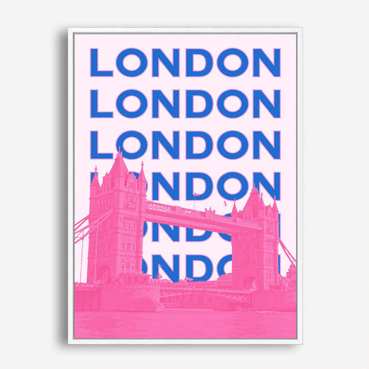 Wes Co Gallery Poster London City Colorful Travel 5 x 7" Home Goods - Travel Illustrations Edge to edge Art Print