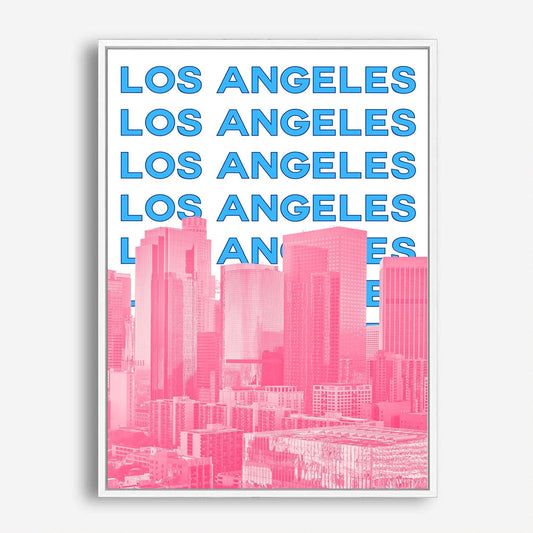 Wes Co Gallery Poster Los Angeles City Colorful Travel 5 x 7" Home Goods - Travel Illustrations Edge to edge Art Print