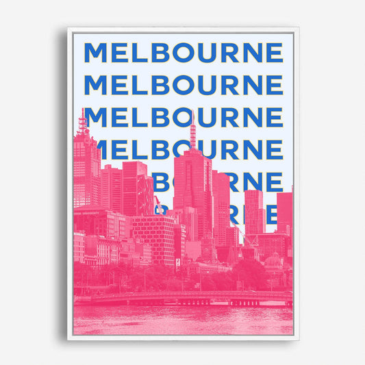 Wes Co Gallery Poster Melbourne City Colorful Travel 5 x 7" Home Goods - Travel Illustrations Edge to edge Art Print